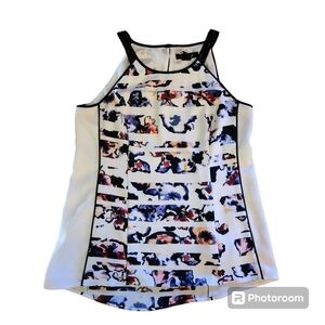 White House Black Market Floral Tank Top Size Small